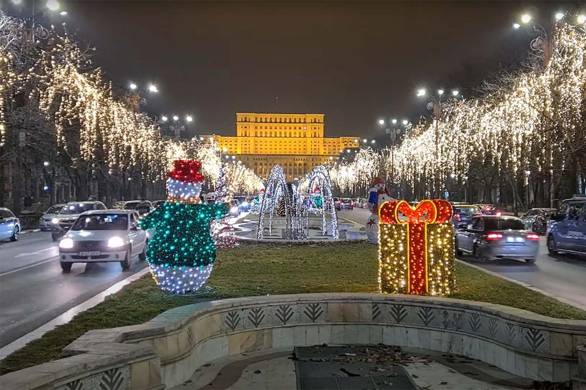 Bright lights in Bucharest